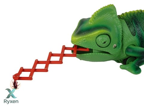 Kameleon Zdalnie Sterowany Zielony Światła 28 cm LEAN TOYS