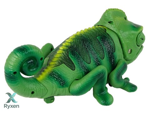 Kameleon Zdalnie Sterowany Zielony Światła 28 cm LEAN TOYS