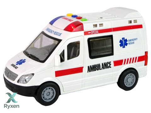 Karetka Pogotowia Światła Dźwięki Napęd Frykcyjny LEAN TOYS