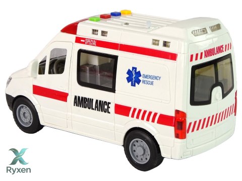 Karetka Pogotowia Światła Dźwięki Napęd Frykcyjny LEAN TOYS