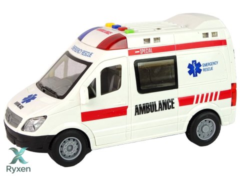 Karetka Pogotowia Światła Dźwięki Napęd Frykcyjny LEAN TOYS