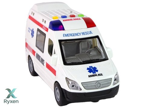 Karetka Pogotowia Światła Dźwięki Napęd Frykcyjny LEAN TOYS