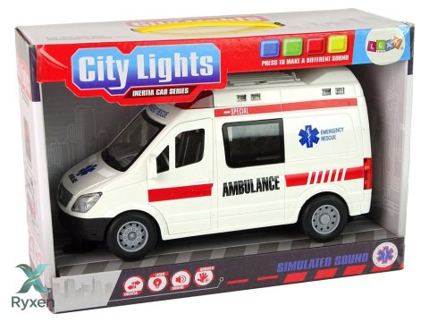 Karetka Pogotowia Światła Dźwięki Napęd Frykcyjny LEAN TOYS