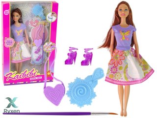 Lalka Długie Włosy Malowanie Sukienki LEAN TOYS