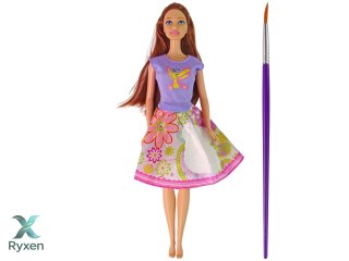 Lalka Długie Włosy Malowanie Sukienki LEAN TOYS