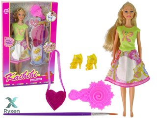 Lalka Długie Włosy Malowanie Sukienki LEAN TOYS