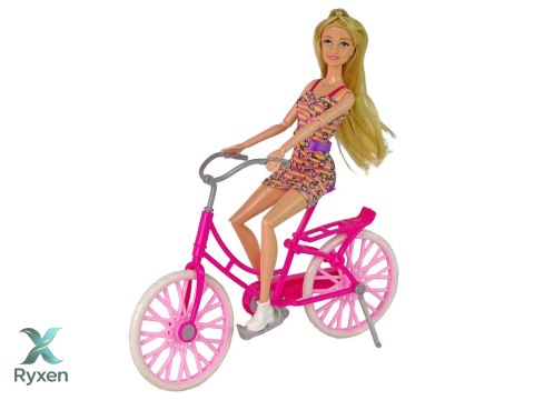 Lalka na Rowerze Różowa LEAN TOYS