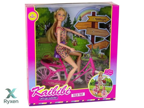 Lalka na Rowerze Różowa LEAN TOYS
