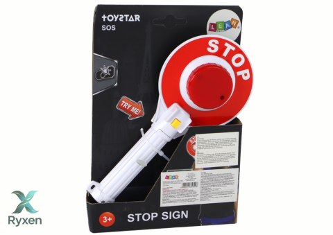 Lizak Policyjny Dla Dzieci Drogowy Dwustronny Światła STOP LEAN TOYS