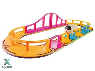 Magnetyczne Klocki Konstrukcyjne Podniebny Tor 29 Elementów LEAN TOYS