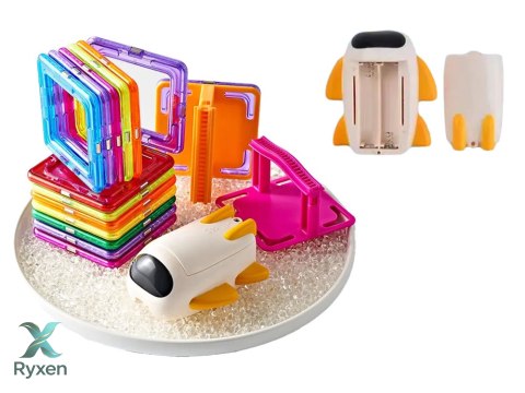 Magnetyczne Klocki Konstrukcyjne Podniebny Tor 29 Elementów LEAN TOYS