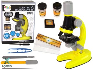 Mikroskop Dziecięcy Zestaw Edukacyjny Żółty LEAN TOYS