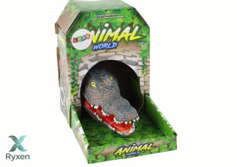 Pacynka na Rękę Krokodyl Zwierzątko Szary LEAN TOYS