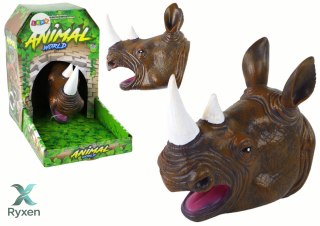 Pacynka na Rękę Nosorożec Zwierzątko Brązowy LEAN TOYS