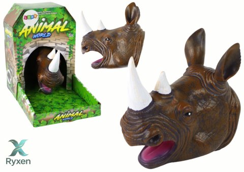 Pacynka na Rękę Nosorożec Zwierzątko Brązowy LEAN TOYS