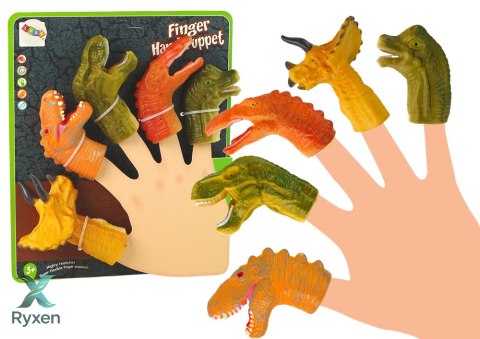 Pacynki na Palce Dinozaury Zwierzęta 5 Szt. LEAN TOYS