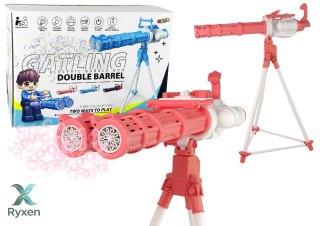 Pistolet na Statywie Bańki Mydlane Różowy LEAN TOYS