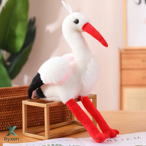 Pluszowy Bocian Ptak Pluszak Maskotka Przytulanka 37cm LEAN TOYS
