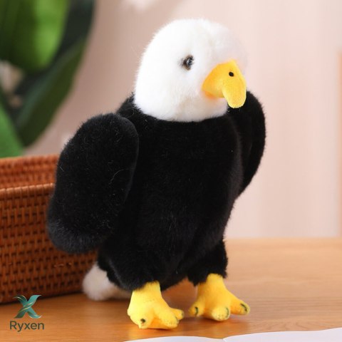Pluszowy Orzeł Ptak Pluszak Maskotka Przytulanka Czarno Biały 25cm LEAN TOYS