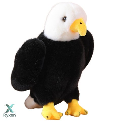 Pluszowy Orzeł Ptak Pluszak Maskotka Przytulanka Czarno Biały 25cm LEAN TOYS