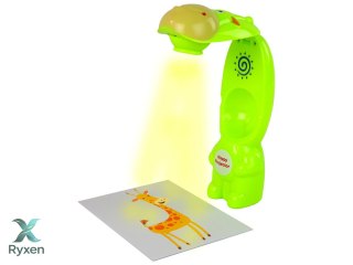 Projektor Do Rysowania Rzutnik Krówka Pisaki Zielony LEAN TOYS