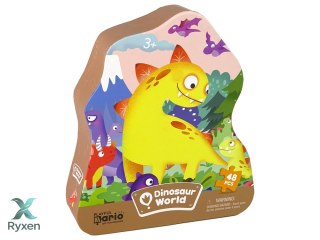 Puzzle Dinozaur Wulkan 48 Elementów LEAN TOYS