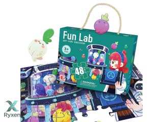 Puzzle Dla Dzieci Układanka Laboratorium 48 elem. LEAN TOYS
