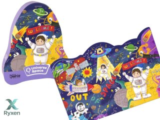 Puzzle Kosmos Ufo Planety 48 Elementów LEAN TOYS