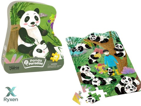 Puzzle Panda Las Bambusowy 48 Elementów LEAN TOYS
