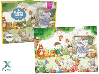Puzzle Szkoła Dla Zwierząt 100 Elementów LEAN TOYS