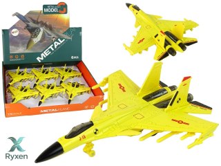 Samolot Myśliwski Napęd Frykcyjny 1:72 Żółty LEAN TOYS