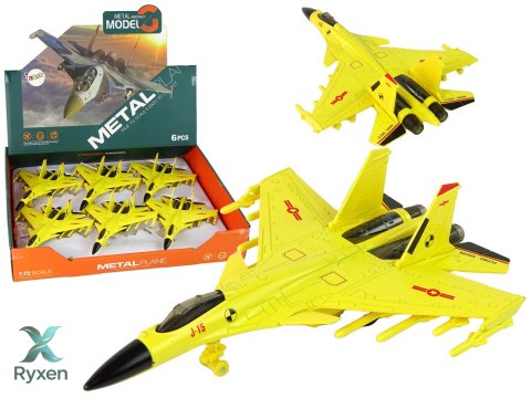 Samolot Myśliwski Napęd Frykcyjny 1:72 Żółty LEAN TOYS