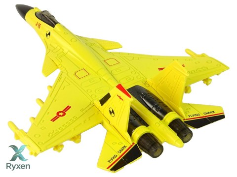 Samolot Myśliwski Napęd Frykcyjny 1:72 Żółty LEAN TOYS