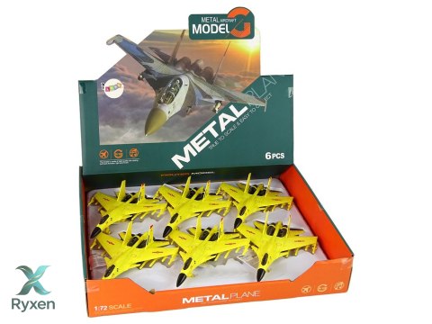 Samolot Myśliwski Napęd Frykcyjny 1:72 Żółty LEAN TOYS