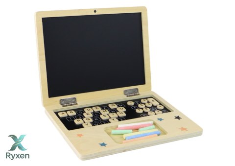 Tablica Drewniana Laptop Kreda LEAN TOYS