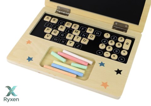 Tablica Drewniana Laptop Kreda LEAN TOYS