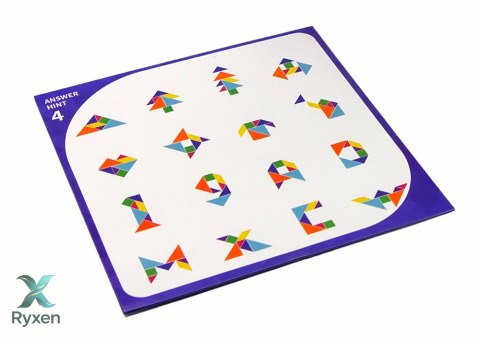 Układanka Tangram 7 Magnetycznych Klocków Puzzle Kolorowe LEAN TOYS