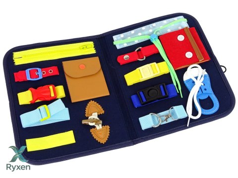 Walizka Tablica Manipulacyjna Sensoryczna Dla Malucha LEAN TOYS