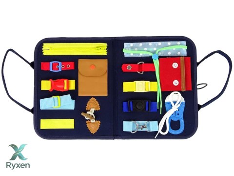 Walizka Tablica Manipulacyjna Sensoryczna Dla Malucha LEAN TOYS