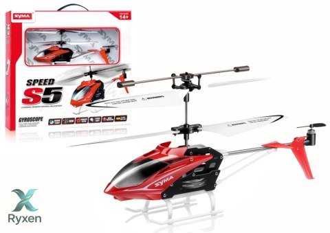 Zdalnie Sterowany Helikopter S5 SYMA RC Czerwony LEAN TOYS