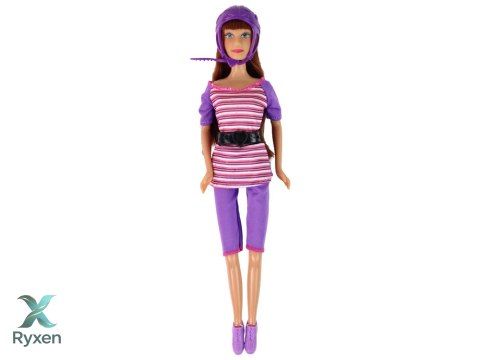 Zestaw Lalek Lucy Purpurowy Hulajnoga Deskorolka Kaski LEAN TOYS