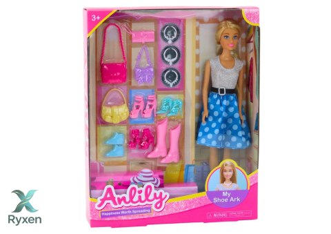 Zestaw Lalka Anlily Ubrania Akcesoria Dodatki LEAN TOYS