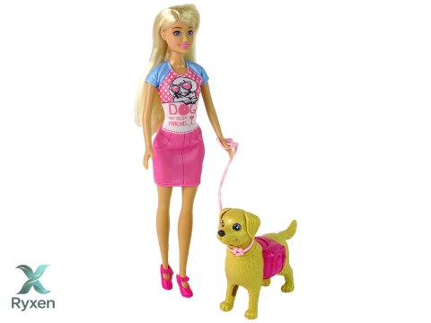 Zestaw Lalki z Pieskiem i Karmą LEAN TOYS