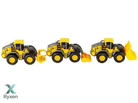 Zestaw Pojazdów Budowlanych 3 Modele Żółte LEAN TOYS