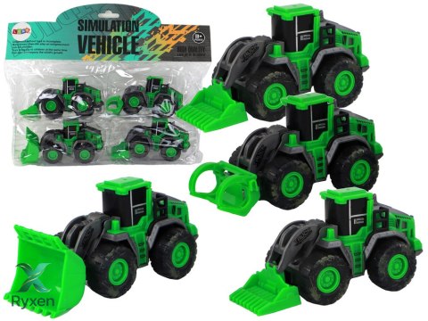 Zestaw Pojazdów Farmerskich Zielone Traktory 4 Ele LEAN TOYS