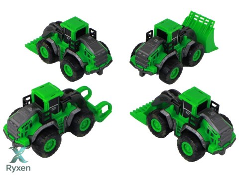 Zestaw Pojazdów Farmerskich Zielone Traktory 4 Ele LEAN TOYS