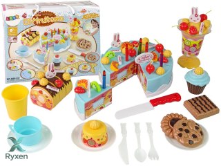 Zestaw Słodkości Tort Ciastka Na Rzepy Dekoracje DIY LEAN TOYS