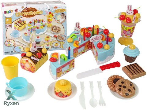 Zestaw Słodkości Tort Ciastka Na Rzepy Dekoracje DIY LEAN TOYS