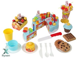 Zestaw Słodkości Tort Ciastka Na Rzepy Dekoracje DIY LEAN TOYS