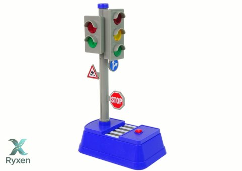 Zestaw Znaków Drogowych Światła Dźwięki 23 cm LEAN TOYS